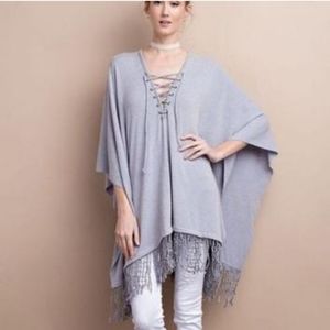 Cozy poncho style top